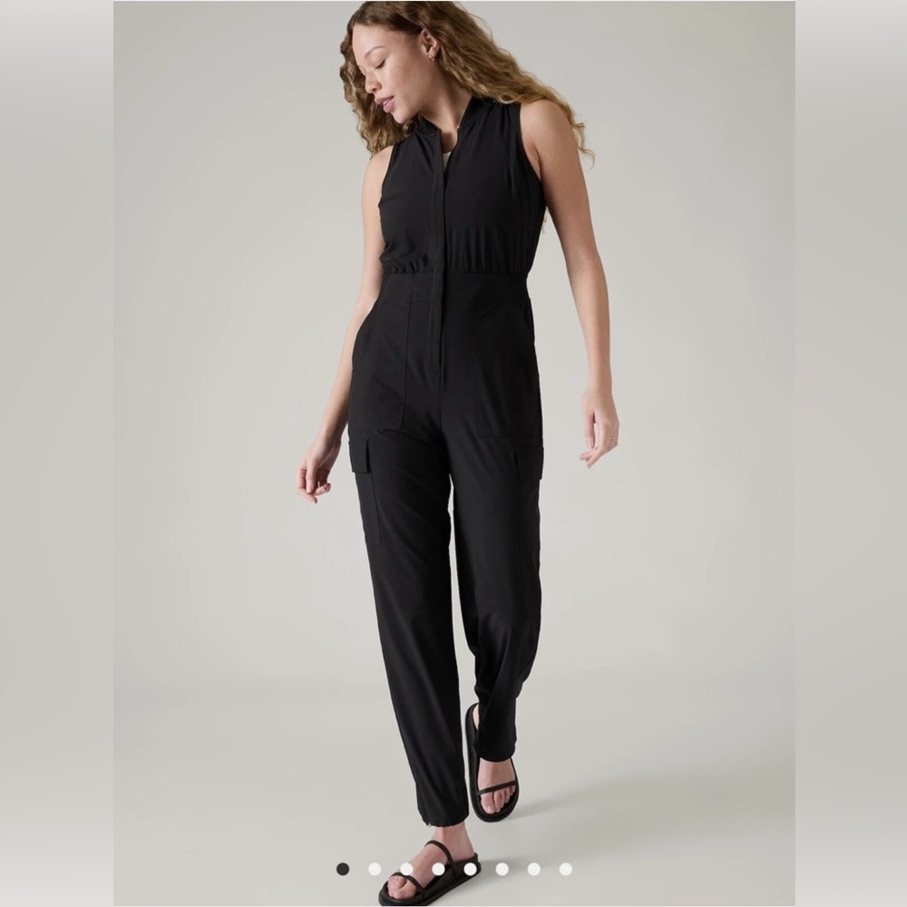 Athleta Brooklyn cargo jumpsuit, petite size 6